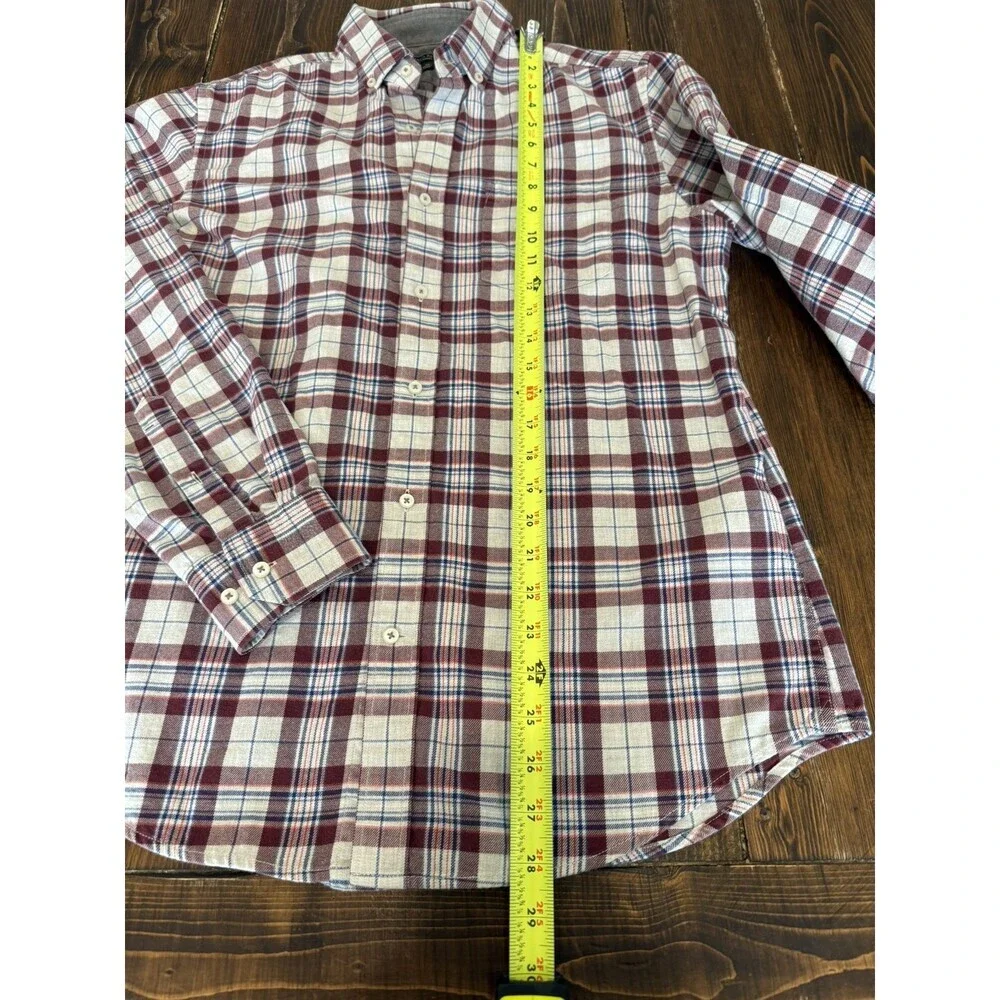 BANANA REPUBLIC Luxe FLANNEL Long Sleeve 100% COTTON Button Up SLIM FIT Medium